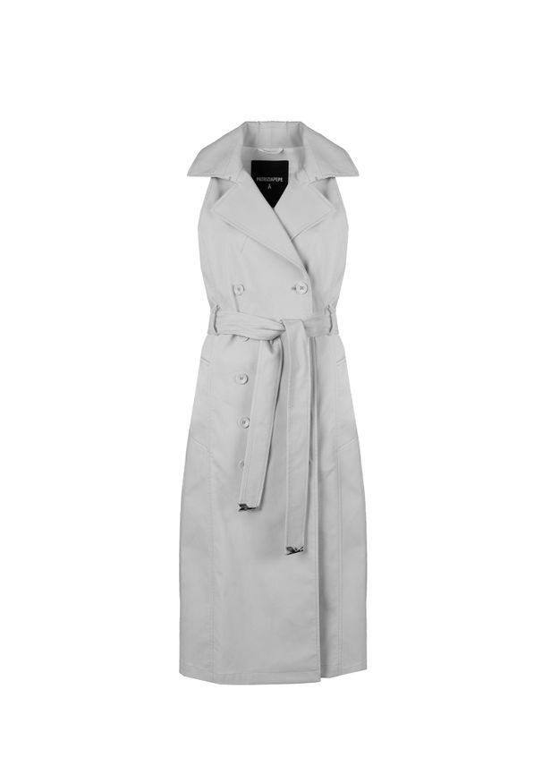 Patrizia Pepe Trencz | 8O0079/A301 | Kobieta | Szary. Kolor: szary. Materiał: bawełna, poliamid, elastan. Styl: klasyczny, elegancki