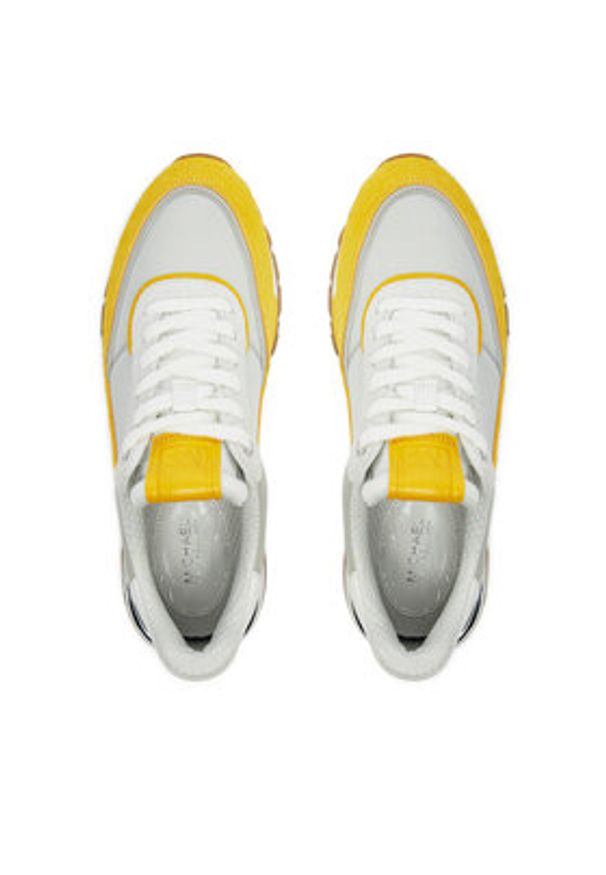 MICHAEL Michael Kors Sneakersy 43T4NVFS5D Żółty. Kolor: żółty. Materiał: zamsz, skóra