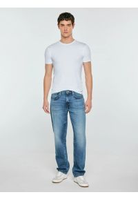 Big-Star - Jeansy męskie z prostą nogawką niebieskie Brandon 191. Okazja: na co dzień. Kolor: niebieski. Styl: casual, klasyczny #4