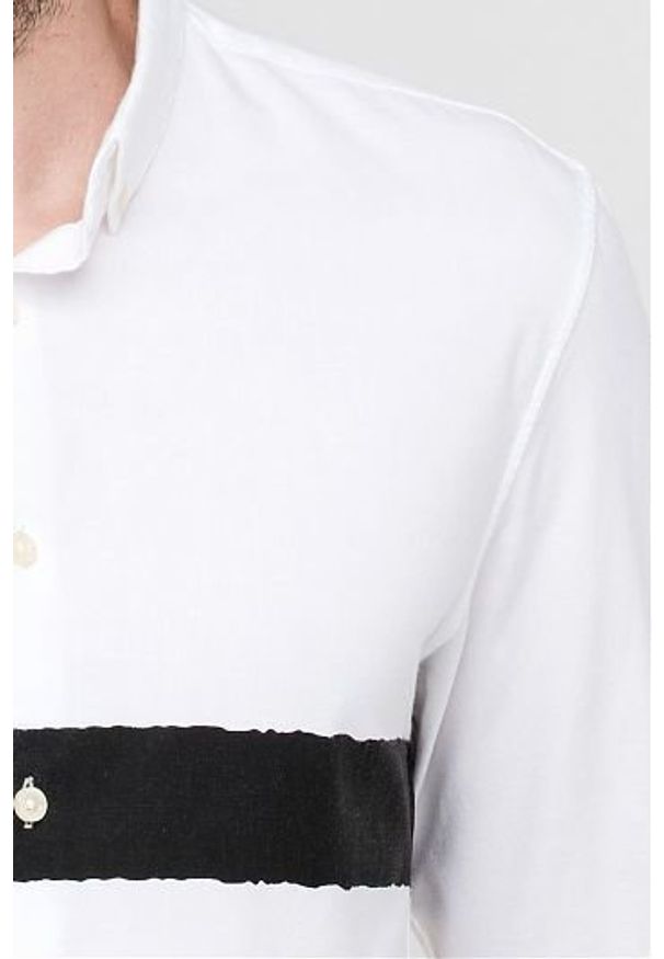 Lee - LEE SS LEESURE SHIRT MĘSKA KOSZULA MATERIAŁOWA WHITE L66GKK12 112116402. Materiał: materiał
