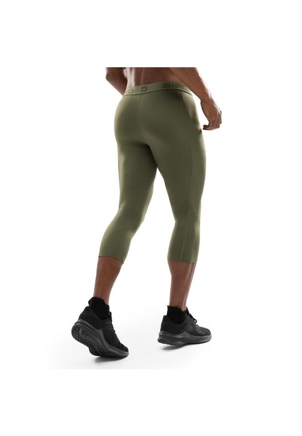 SIROKO - Męskie treningowe legginsy rybaczki Fitness Siroko Bardsley. Kolor: zielony. Materiał: materiał. Sport: fitness