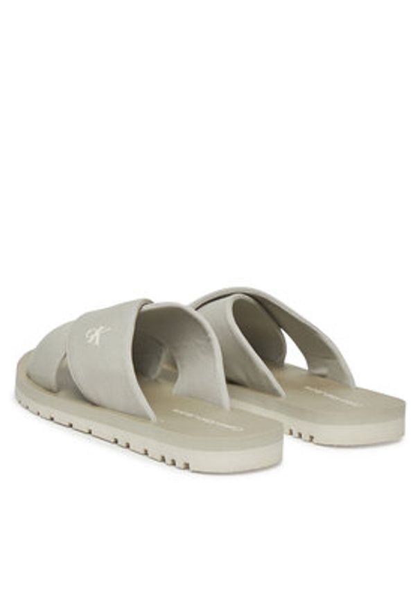 Calvin Klein Jeans Klapki Cross Sandal Crxs Tx YM0YM01223 Szary. Kolor: szary. Materiał: materiał