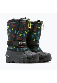 sorel - Śniegowce dziecięce Sorel Flurry Print Boys. Kolor: czarny. Wzór: nadruk. Sezon: zima