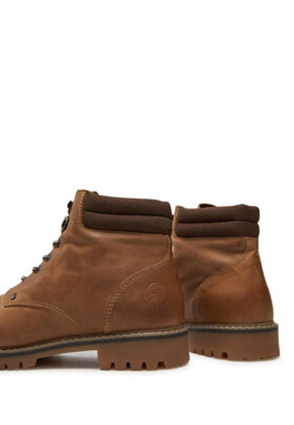 Jack & Jones Trapery Jfwstanton 12257999 Brązowy. Kolor: brązowy. Materiał: skóra