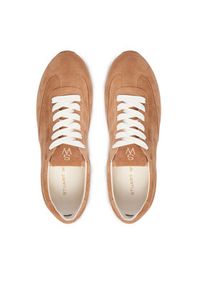 Stuart Weitzman Sneakersy Colton Sleek SN228 Brązowy jasny. Kolor: brązowy. Materiał: skóra, zamsz #5