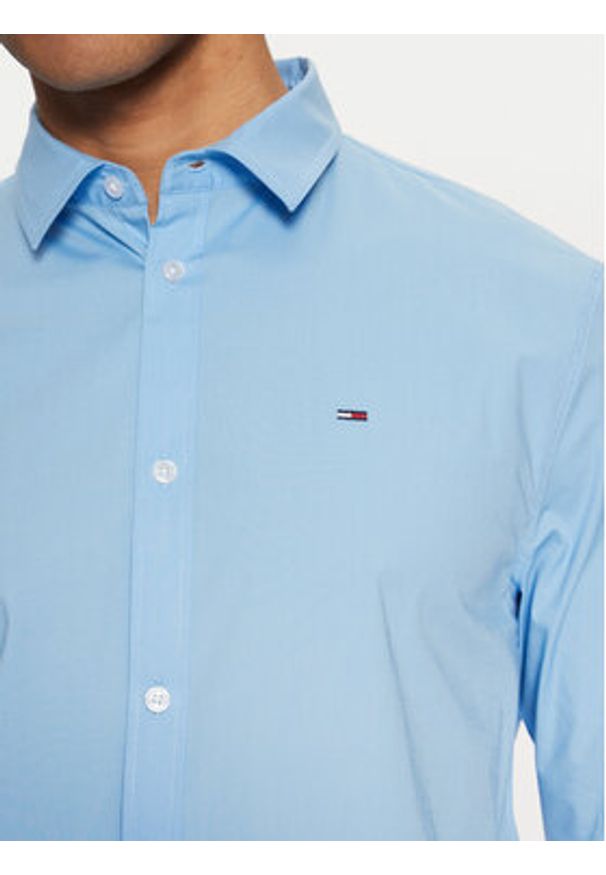 Tommy Jeans Koszula Original DM0DM04405 Niebieski Slim Fit. Kolor: niebieski. Materiał: bawełna