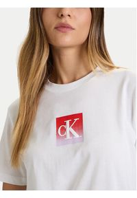 Calvin Klein Jeans T-Shirt Classic Monogram LV047D874G Biały Regular Fit. Kolor: biały. Materiał: bawełna #4