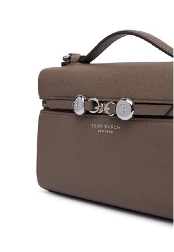 Tory Burch Torebka 178948 Szary. Kolor: szary. Materiał: zamszowe, skórzane