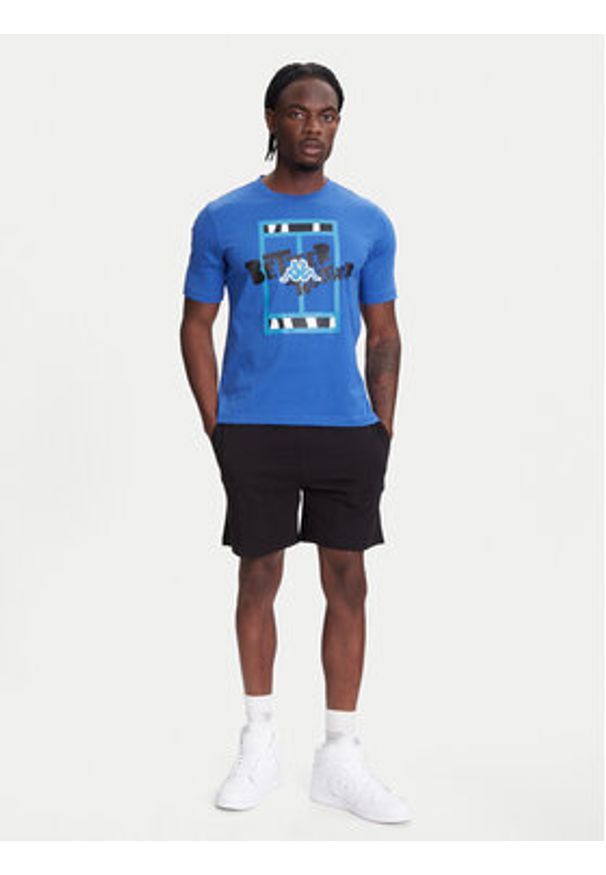 Kappa Szorty sportowe Logo Korpo Cabas 303HZE0 Czarny Regular Fit. Kolor: czarny. Materiał: bawełna. Styl: sportowy