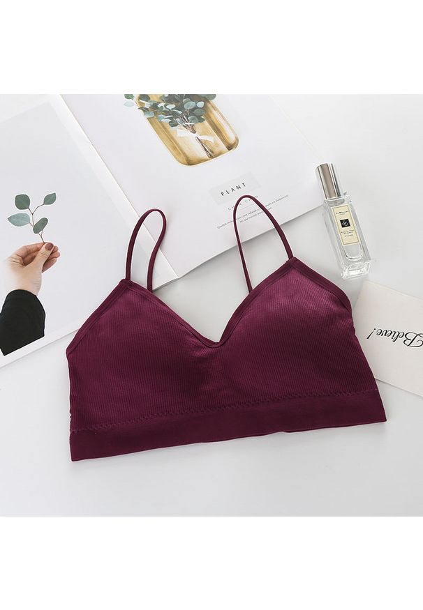 Intica - Braletka usztywniana bez fiszbin do codziennych stylizacji Gertha. Kolor: czerwony. Materiał: materiał