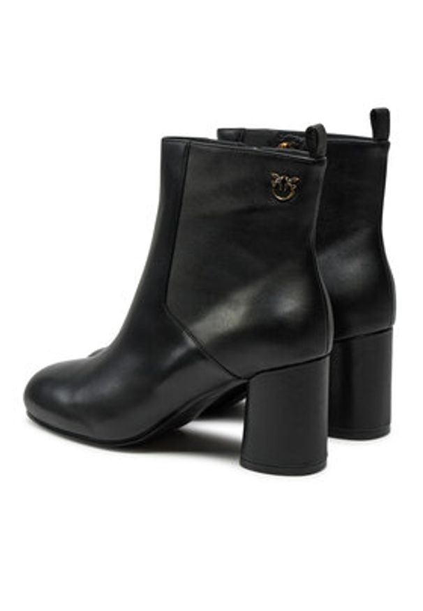 Pinko - PINKO Botki Cindy 12 SD0135 P001 Czarny. Kolor: czarny. Materiał: skóra