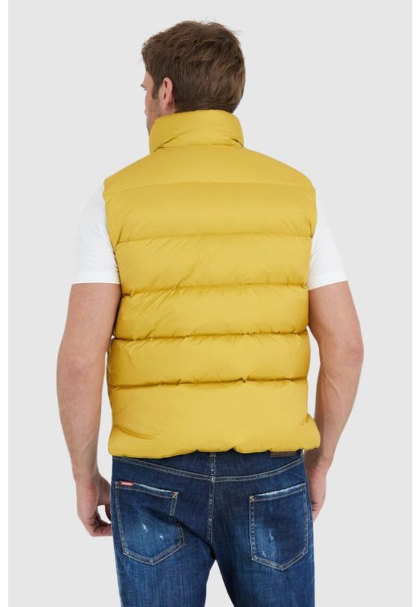 Blauer USA - BLAUER Żółty puchowy bezrękawnik męski Sebastian, Rozmiar 3XL. Kolor: żółty. Materiał: puch. Długość rękawa: bez rękawów