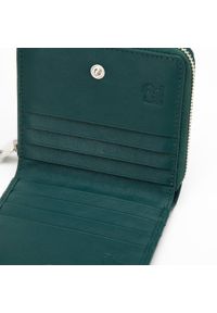 Wittchen - Damski portfel skórzany pikowany z nitami mały zielony. Kolor: zielony. Materiał: skóra. Wzór: aplikacja #6