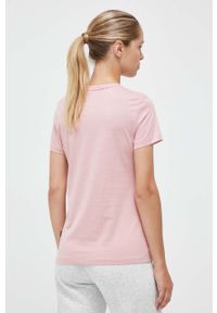 Puma t-shirt bawełniany kolor różowy. Kolor: różowy. Materiał: bawełna. Wzór: nadruk #4