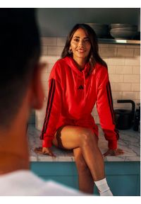 Adidas - adidas Bluza Essentials 3-Stripes IS6997 Czerwony Regular Fit. Kolor: czerwony. Materiał: bawełna, syntetyk #6