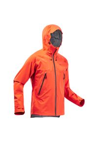 quechua - Kurtka turystyczna męska Quechua MH500 wodoodporna. Kolor: czerwony. Materiał: elastan, materiał. Sport: wspinaczka #1