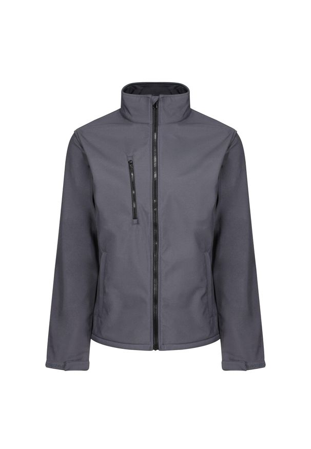 Regatta - Męska Kurtka Ablaze Softshell 3 Layer Soft Shell Jacket. Kolor: czarny, szary, wielokolorowy. Materiał: softshell