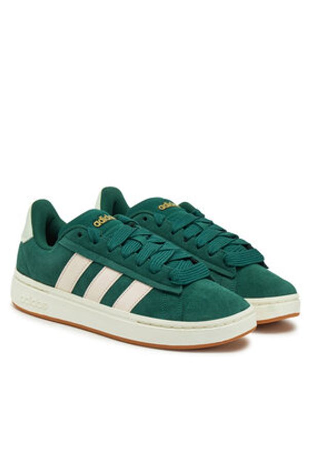 Adidas - adidas Sneakersy Grand Court Alpha JI1715 Zielony. Kolor: zielony. Materiał: skóra, zamsz