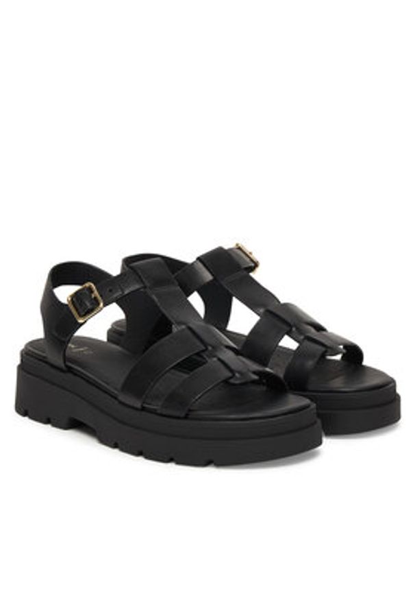 Geox Sandały Adacter S B D670NA 00043 C9999 Czarny. Kolor: czarny. Materiał: skóra