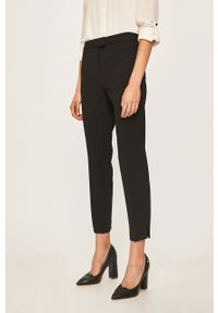 DKNY - Dkny - Spodnie. Kolor: czarny. Materiał: tkanina, poliester, dzianina, elastan. Wzór: gładki #1