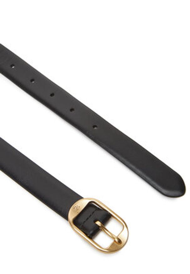 Calvin Klein Pasek Damski Forged Pin Belt 25Mm LV04K7014G Czarny. Kolor: czarny. Materiał: skóra