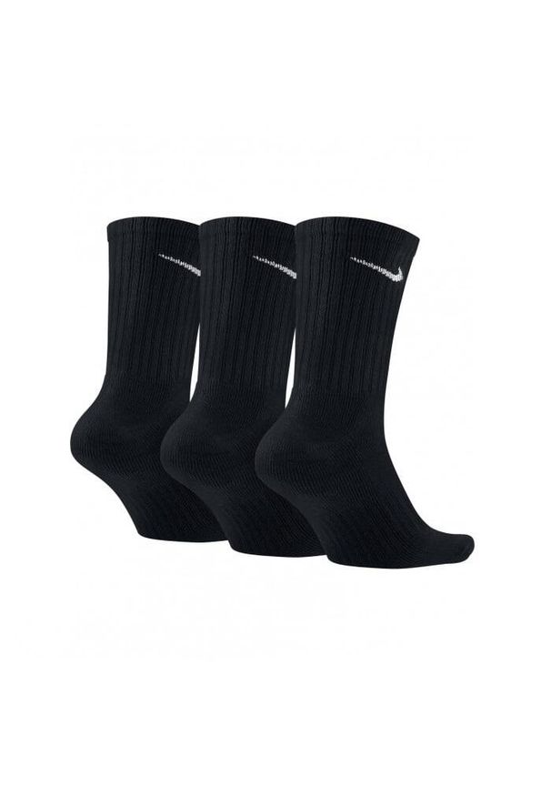 Sportowe skarpetki Nike 3-pak Crew SX4508. Kolor: czarny. Sport: fitness, turystyka piesza