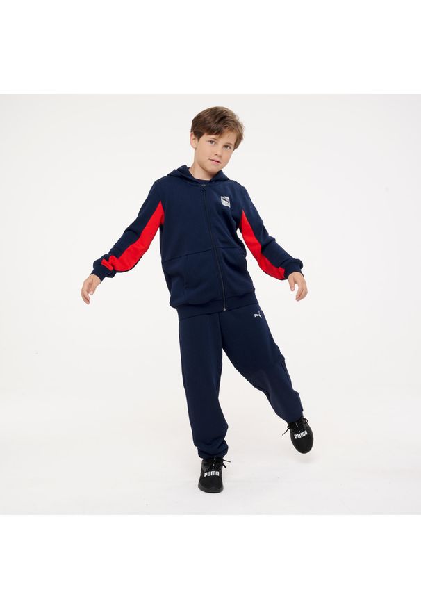 Dres dziecięcy Puma. Okazja: na uczelnię. Kolor: czerwony, wielokolorowy, niebieski. Materiał: dresówka. Styl: sportowy