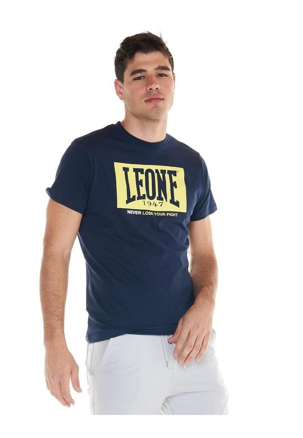 LEONE 1947 APPAREL - Sportowa koszulka męska Fluo. Kolor: niebieski. Materiał: tkanina. Sport: fitness