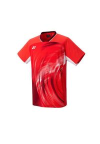 YONEX - Koszulka sportowa męska Yonex CTM105684995. Typ kołnierza: polo. Kolor: czerwony. Materiał: poliester. Styl: sportowy