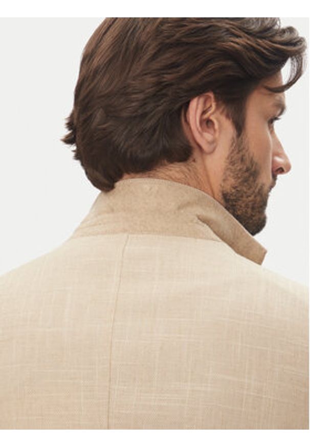 Lindbergh Garnitur 30-606060 Beżowy Slim Fit. Kolor: beżowy. Materiał: syntetyk, wiskoza