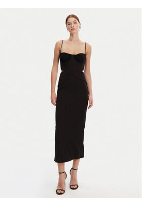 BARDOT - Bardot Sukienka wieczorowa 58535DB Czarny Regular Fit. Kolor: czarny. Materiał: syntetyk. Styl: wizytowy