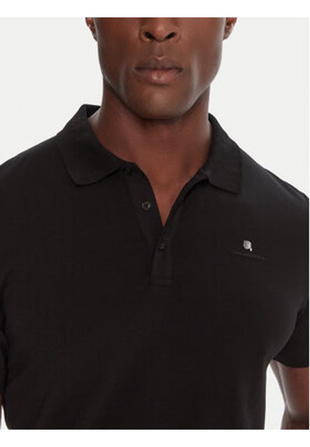 Karl Lagerfeld - KARL LAGERFELD Polo 745022 554235 Czarny Regular Fit. Typ kołnierza: polo. Kolor: czarny. Materiał: bawełna
