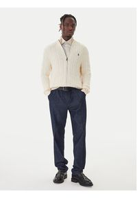 Polo Ralph Lauren Sweter 710899975005 Écru Regular Fit. Typ kołnierza: polo. Materiał: bawełna