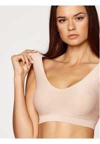 Chantelle Biustonosz top Soft Stretch C16A10 Beżowy. Kolor: beżowy. Materiał: syntetyk