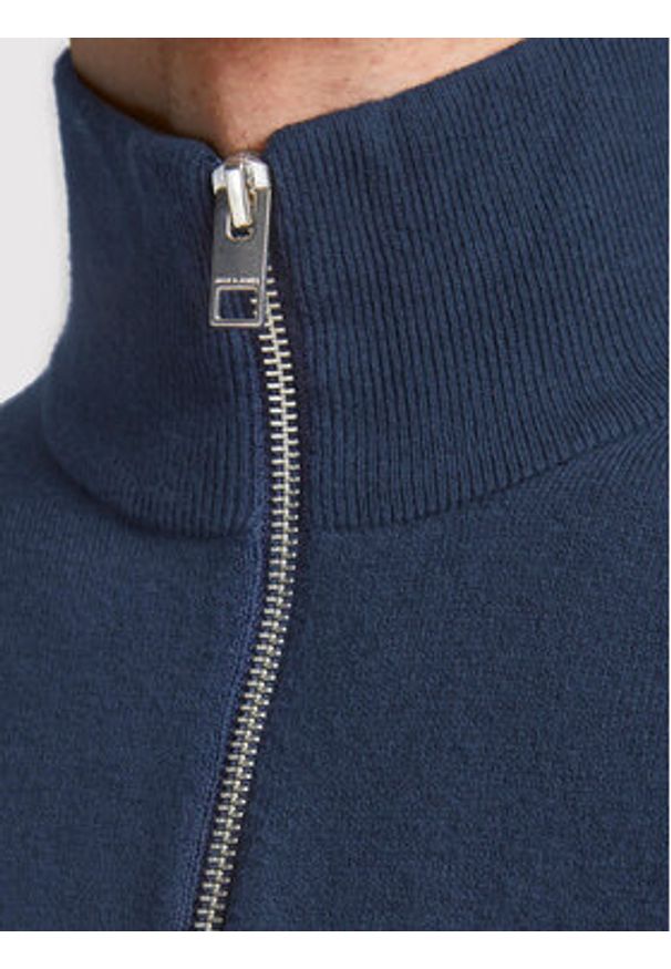 Jack & Jones Sweter Emil 12189339 Granatowy Regular Fit. Kolor: niebieski. Materiał: bawełna