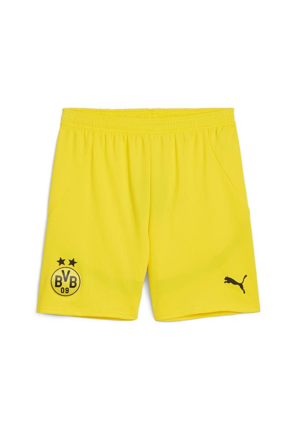 Puma - Męskie szorty Borussia Dortmund 24/25 PUMA Faster Yellow Black. Kolor: żółty, wielokolorowy, czarny. Sport: piłka nożna