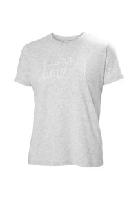 T-shirt damski Helly Hansen Tech Logo. Kolor: szary. Sport: turystyka piesza #1