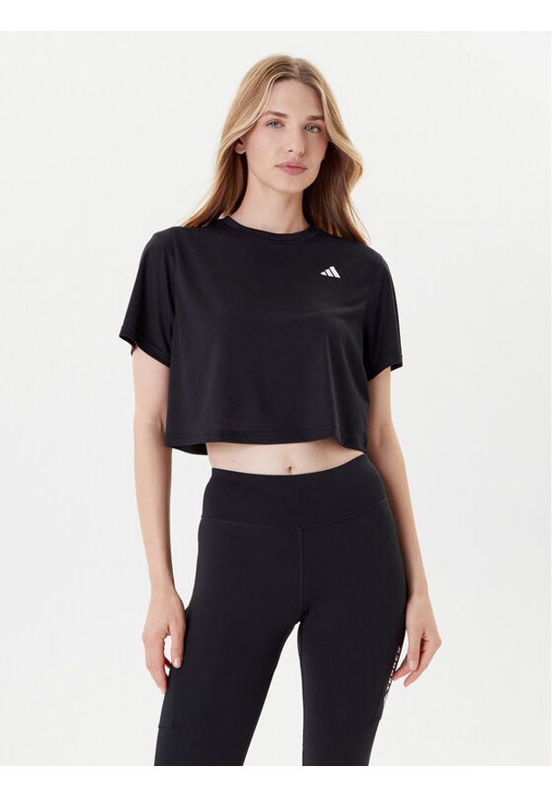 Adidas - adidas Koszulka techniczna Train Essentials JC9555 Czarny Loose Fit. Kolor: czarny. Materiał: syntetyk
