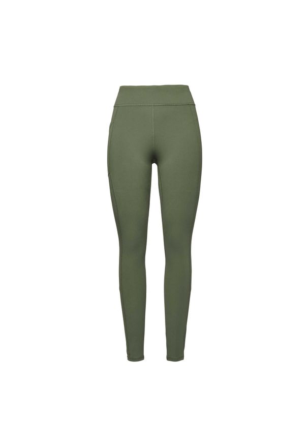 Damskie legginsy Black Diamond Session. Kolor: czarny, zielony, wielokolorowy. Sport: turystyka piesza