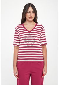 Liu Jo - T-shirt damski w paski LIU JO. Wzór: paski #4