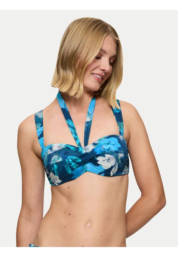 Triumph Góra od bikini Summer Fleur 10222298 Niebieski. Kolor: niebieski. Materiał: syntetyk