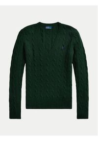 Polo Ralph Lauren Sweter 211910422010 Zielony Slim Fit. Typ kołnierza: polo. Kolor: zielony. Materiał: wełna #5