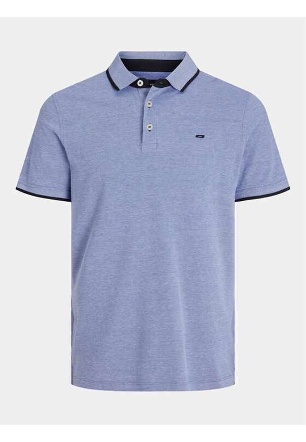 Jack & Jones Polo Paulos 12136668 Niebieski Slim Fit. Typ kołnierza: polo. Kolor: niebieski. Materiał: bawełna