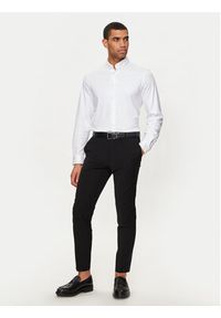 Calvin Klein Koszula K10K113339 Biały Slim Fit. Kolor: biały. Materiał: bawełna