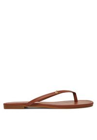 Lauren Ralph Lauren - LAUREN RALPH LAUREN Japonki Raquel 802953931006 Brązowy. Kolor: brązowy. Materiał: skóra