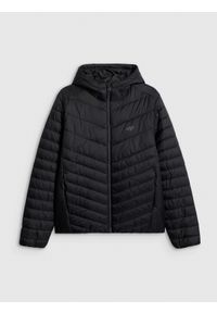 4f - 4F Kurtka z wypełnieniem syntetycznym męska - czarna XXL. Okazja: na co dzień. Kolor: czarny. Materiał: syntetyk. Styl: casual, klasyczny #1
