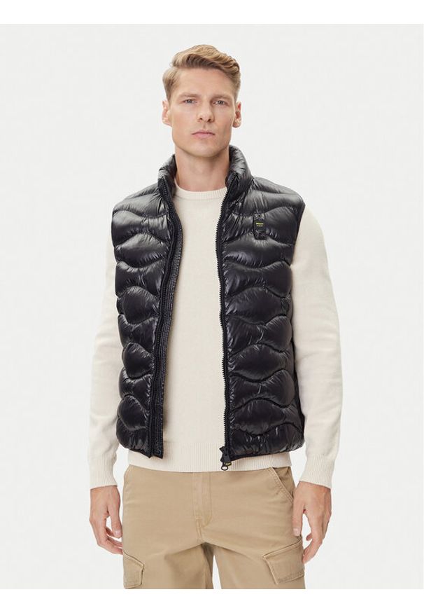 Blauer Bezrękawnik 25WBLUX02081 Czarny Regular Fit. Kolor: czarny. Materiał: syntetyk. Długość rękawa: bez rękawów