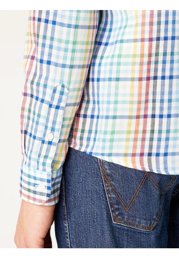 Wrangler - WRANGLER LS 1PKT BDOWN SHIRT MĘSKA KOSZULA WHITE W5A3OR989 112130033