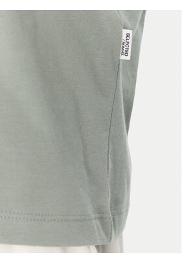 Selected Homme T-Shirt Aspen 16087842 Zielony Regular Fit. Kolor: zielony. Materiał: bawełna