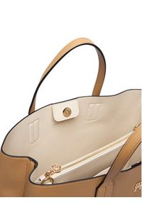 TOMMY HILFIGER - Tommy Hilfiger Torebka Th Icon Satchel AW0AW18723 Khaki. Kolor: brązowy. Materiał: skórzane #5